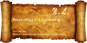Navratyil Lizandra névjegykártya
